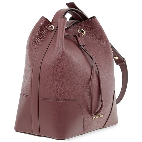 michael kors bucket bag oxblood|Michael Kors trunk bag.